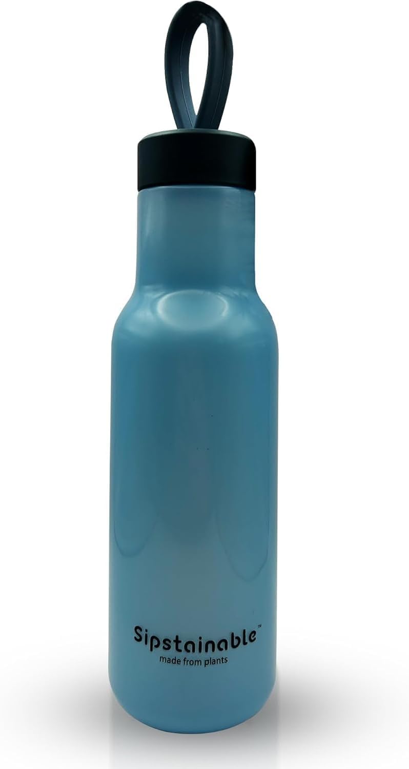 20 Oz Plastic Water Bottle - Eco-Friendly Reusable Bottle - Water Bottles BPA Free, Lightweight & Durable Leakproof Lid - Sustainable Bottle Sports & JYM Use (Blue)