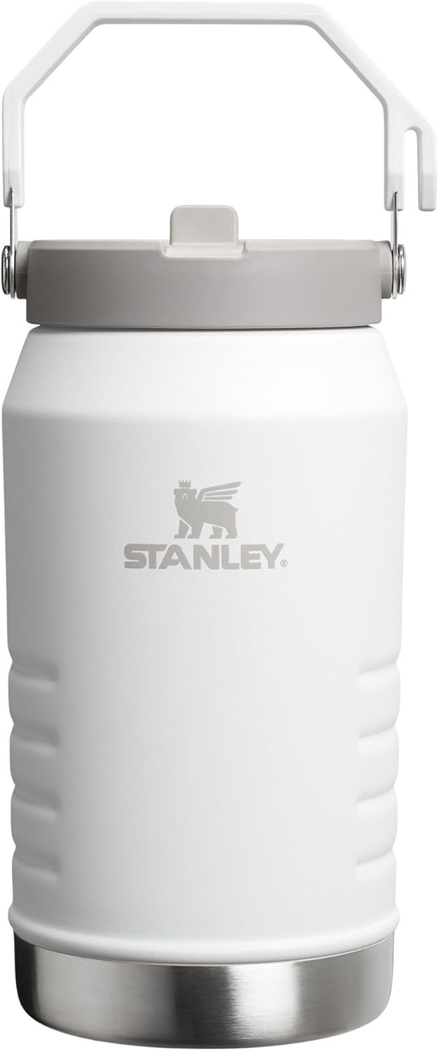 Stanley IceFlow 2.0 Flip Straw Jug with Handle 64 oz | Twist On Lid and Flip Up Straw | Leakproof for Travel and Sports | Insulated Stainless Steel | BPA-Free | Frost