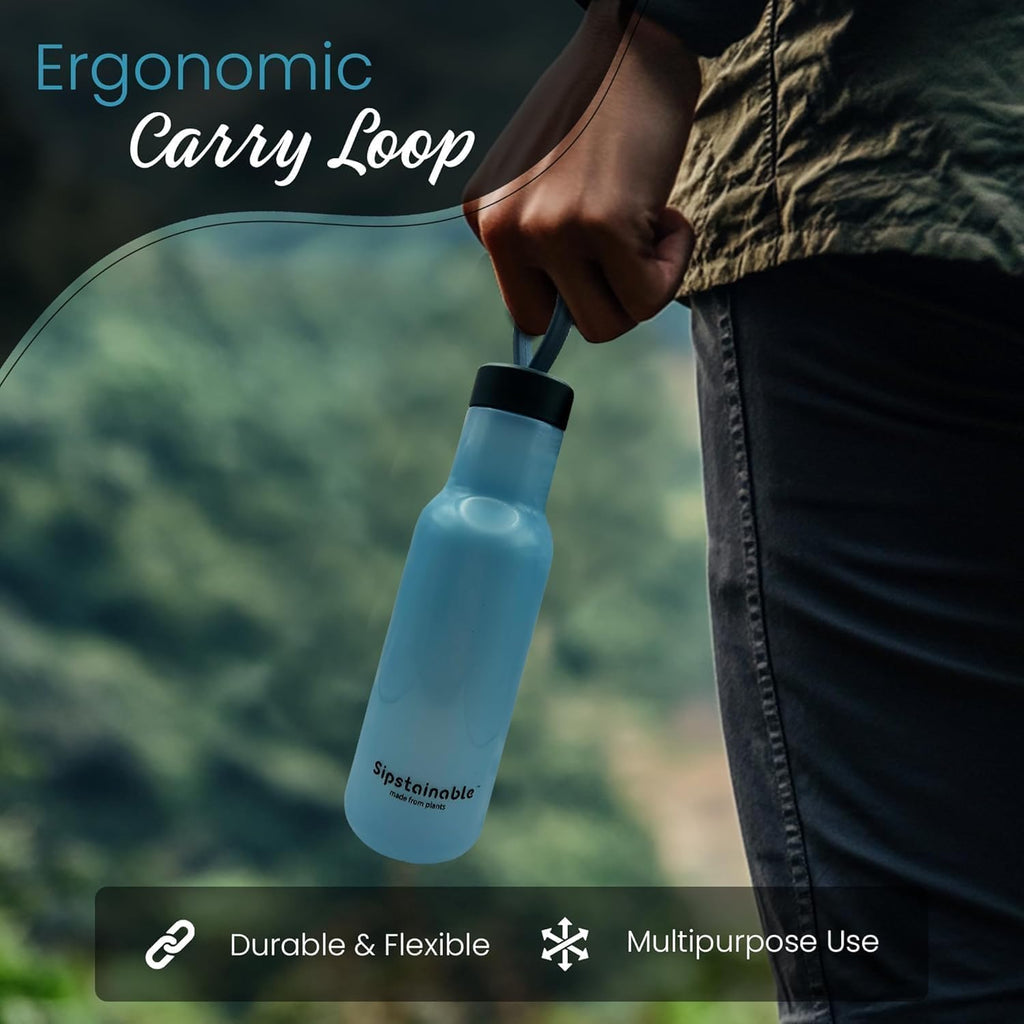 20 Oz Plastic Water Bottle - Eco-Friendly Reusable Bottle - Water Bottles BPA Free, Lightweight & Durable Leakproof Lid - Sustainable Bottle Sports & JYM Use (Blue)