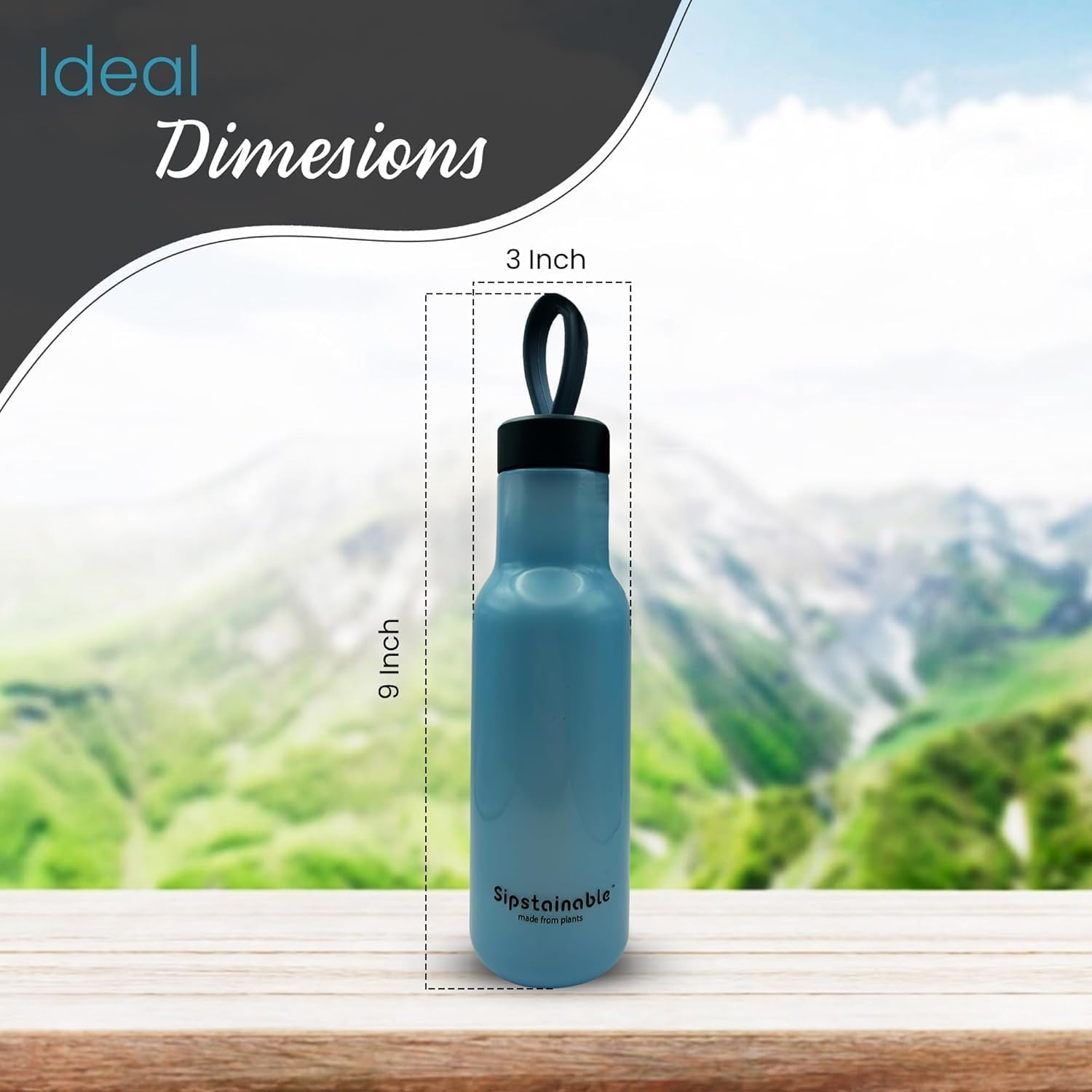 20 Oz Plastic Water Bottle - Eco-Friendly Reusable Bottle - Water Bottles BPA Free, Lightweight & Durable Leakproof Lid - Sustainable Bottle Sports & JYM Use (Blue)