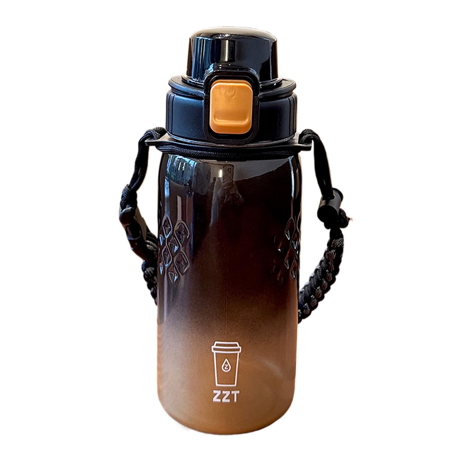 ZZT 25 oz Water Bottle with Spout & Adjustable Paracord Handle,Wide Mouth Water Jug with Leak Proof,Tritan, BPA Free for Gym Fitness & Outdoor (Blue)