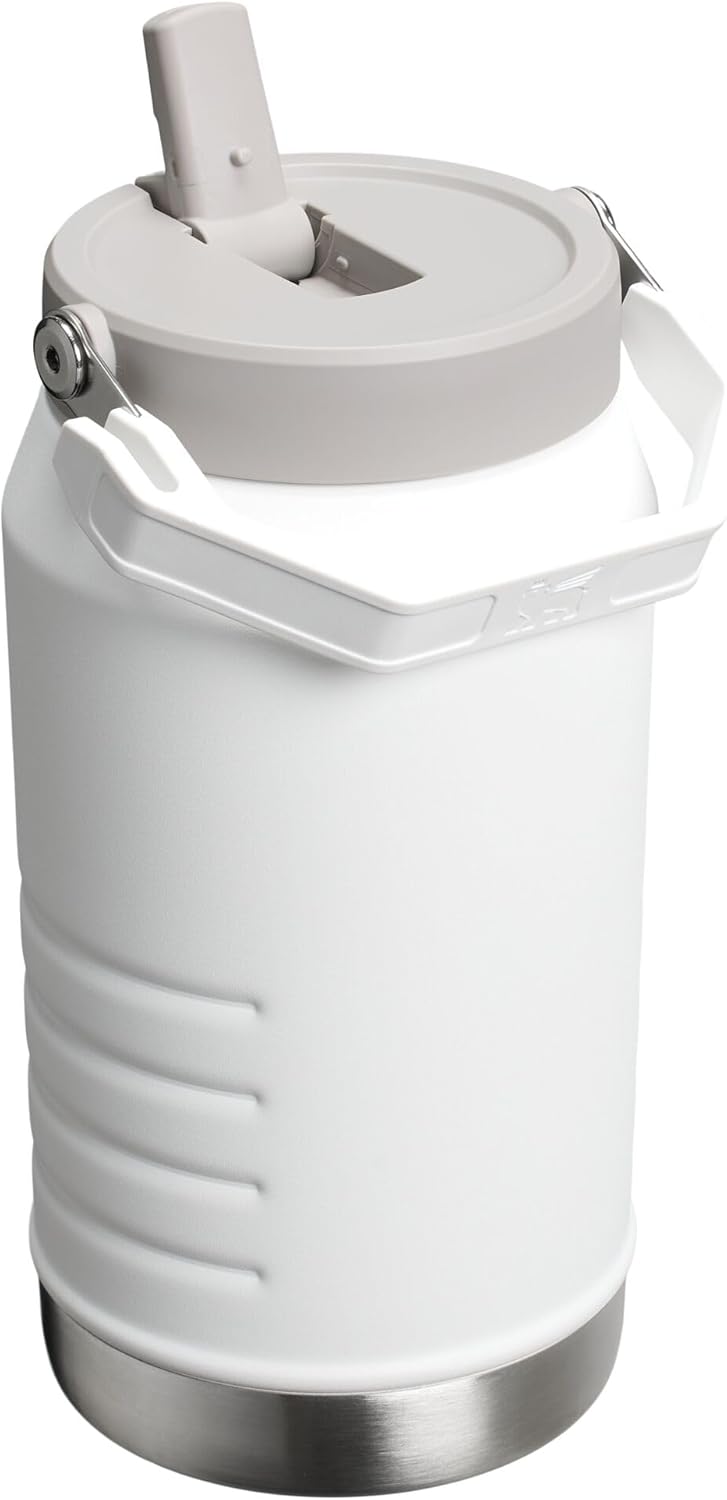 Stanley IceFlow 2.0 Flip Straw Jug with Handle 64 oz | Twist On Lid and Flip Up Straw | Leakproof for Travel and Sports | Insulated Stainless Steel | BPA-Free | Frost