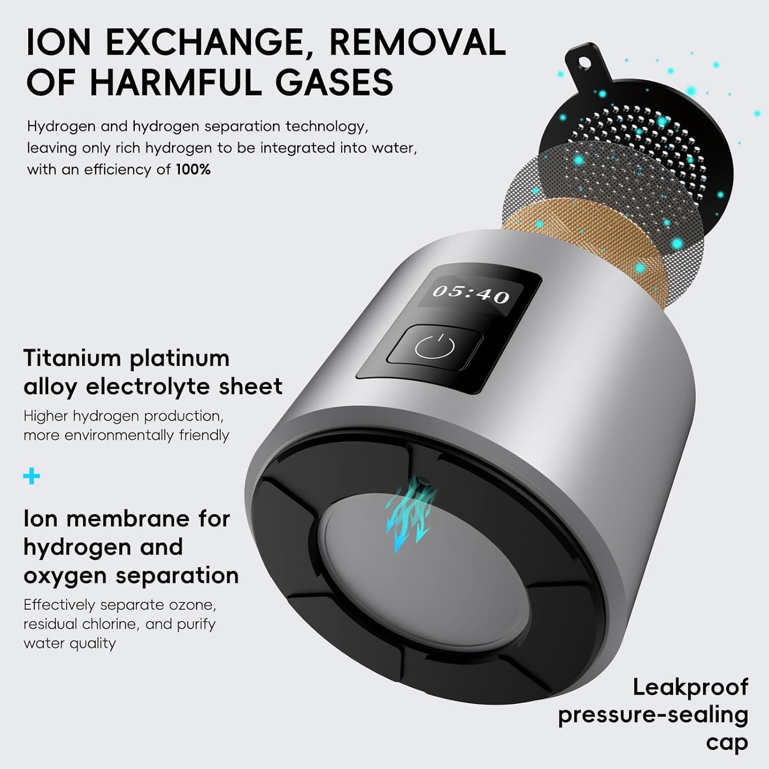 Hydrogen Water Bottle Generator – Up to 6400PPB Pure Hydrogen | IHSA Certified SPE/PEM Tech | Portable Hydrogen Water Bottle for Better Hydration, Recovery & a Thoughtful Wellness Gift