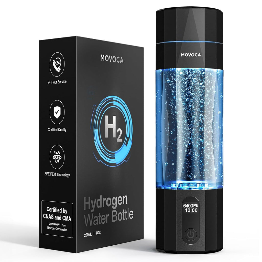Upgrade Hydrogen Water Bottle, Up to 6400PPB Hydrogen Water Generator -SPE PEM Tech, 7 OZ Food-Grade PC Hydro Water Machine, Gifts for Husband, Wife, Family, Friends, Travel