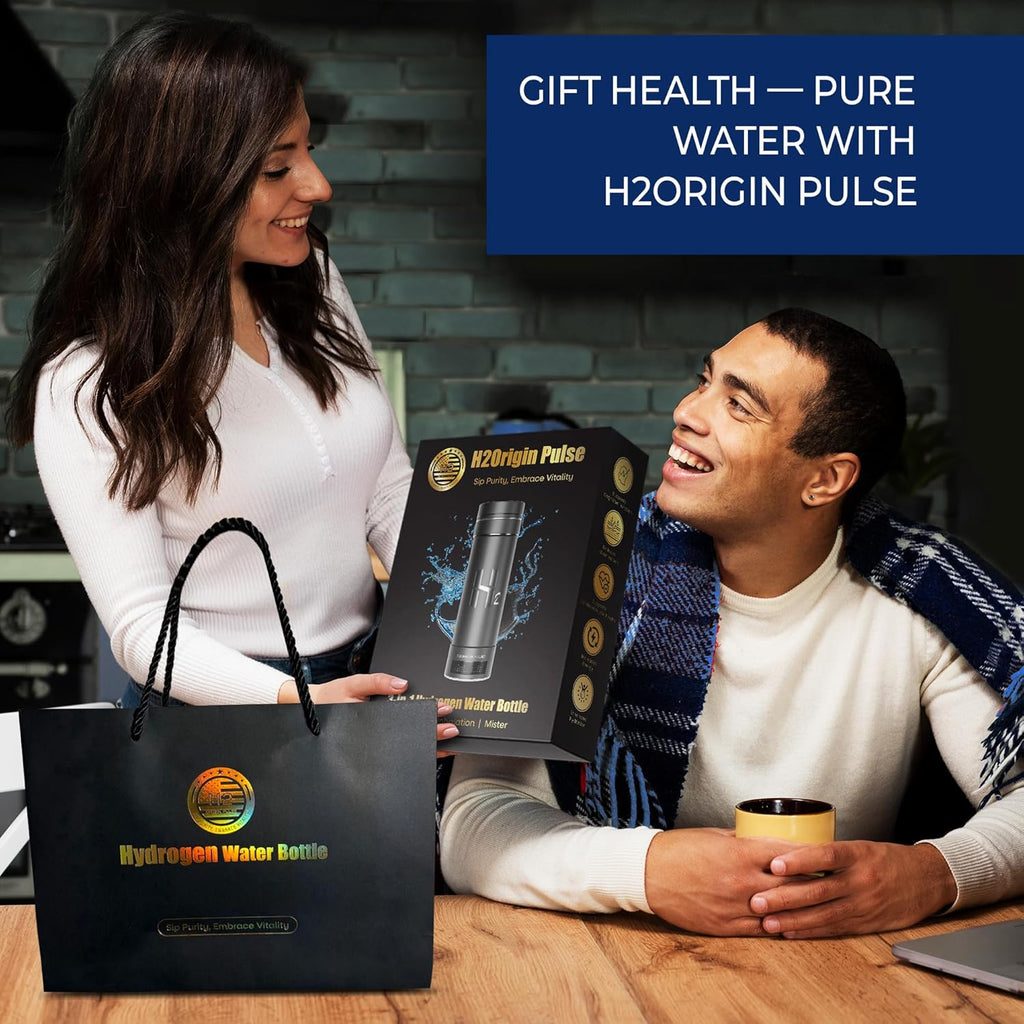 Hydrogen Water Bottle Generator, Up to 9000 PPB Hydrogen Bottle Water Ionizer with SPE/PEM Technology, 3-in-1 Portable Universal Adapter and Refreshing Mist Spray for Home Hydration