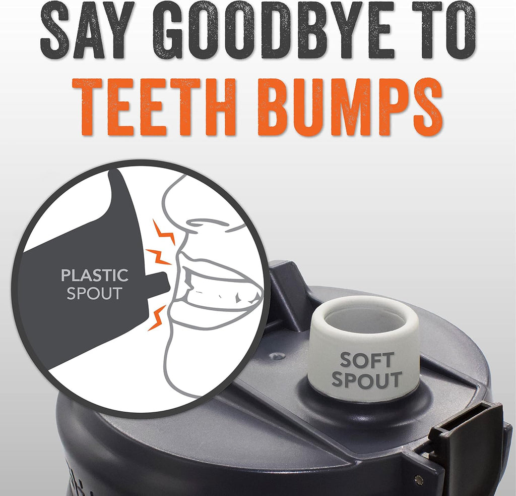 High Sierra 64 ounce Insulated Water Bottle – 64 oz Water Jug, Double Wall Insulation, Leakproof Flip-Top Lid, Silicone Spout, BPA-Free Half Gallon Bottle for Gym, Hiking, Outdoors with Fence Anchor