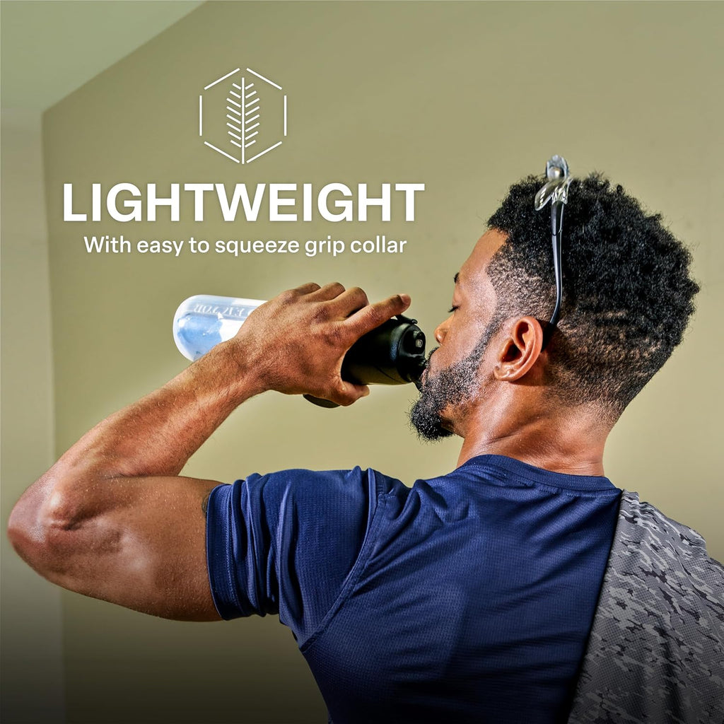 COLD FACTOR Insulated Water Bottle with Cooling Spray – Refillable Sport Bottle for Gym, Cycling, Fitness, and Outdoor Sports, Bike BPA Free, Reusable Design for Training and Travel, 20oz Blue/White